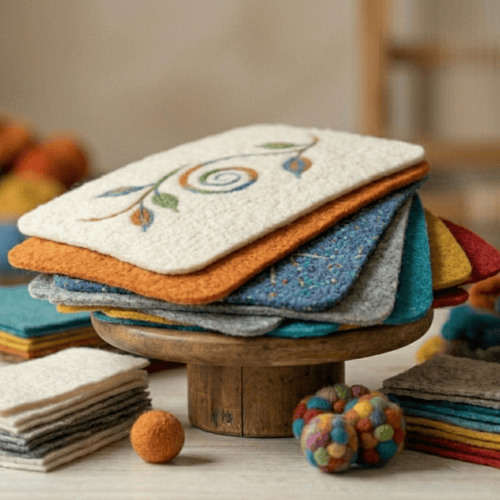Felt table coasters