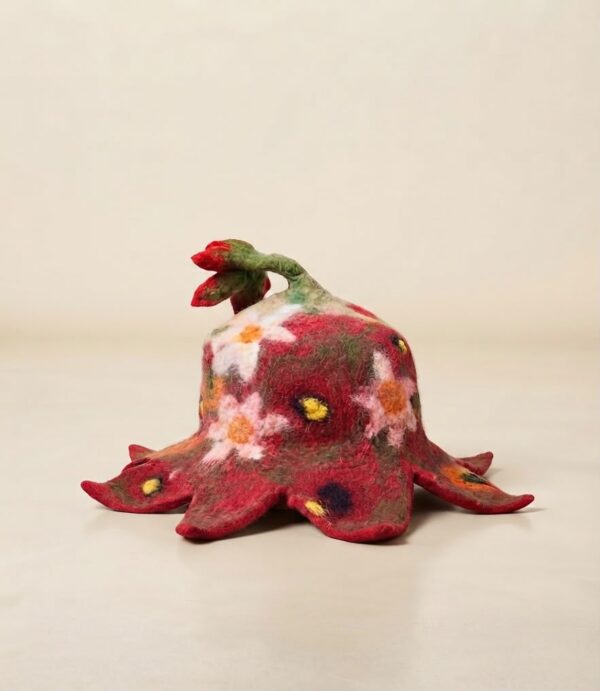Floral Octopus Felt Hat