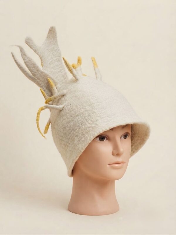 Antler-Inspired Felt Hat