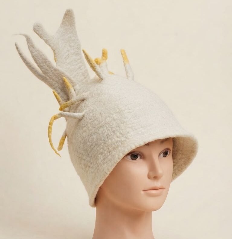 Antler-Inspired Felt Hat