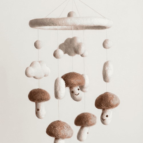 baby mobile mushroom