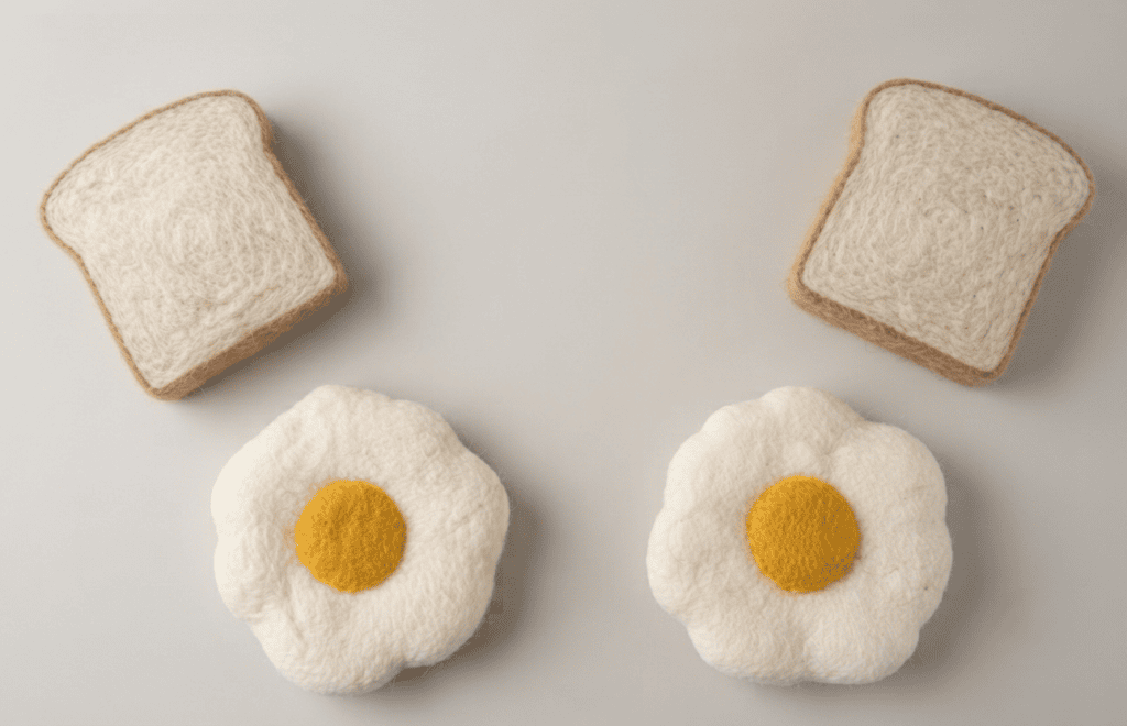 Child Sensory Toy Bread and Omelette Set