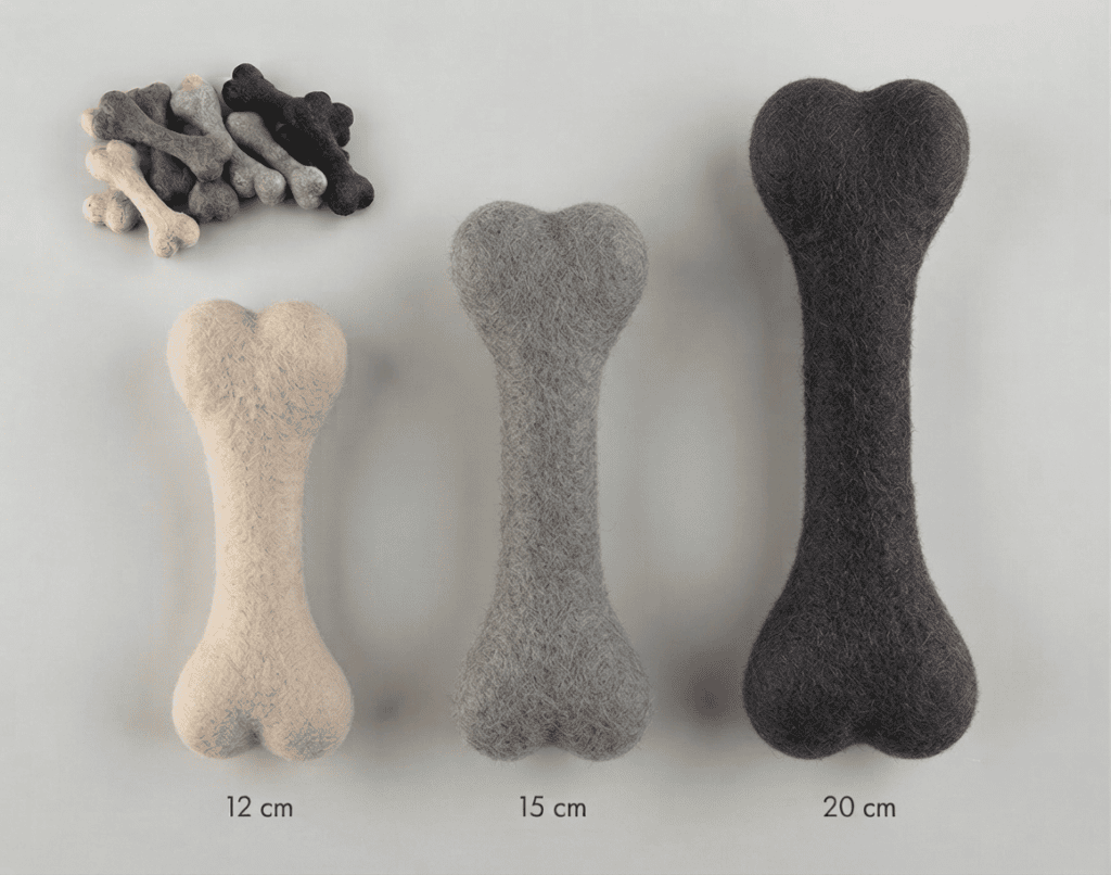 Handmade Bone Shape Felt Pet Toy Set