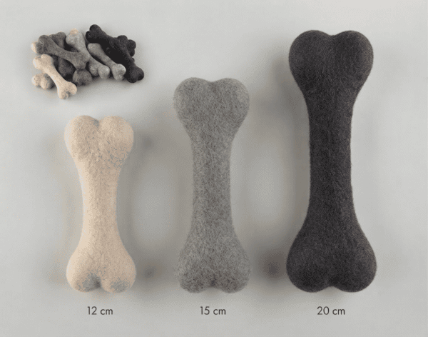 Handmade Bone Shape Felt Pet Toy Set