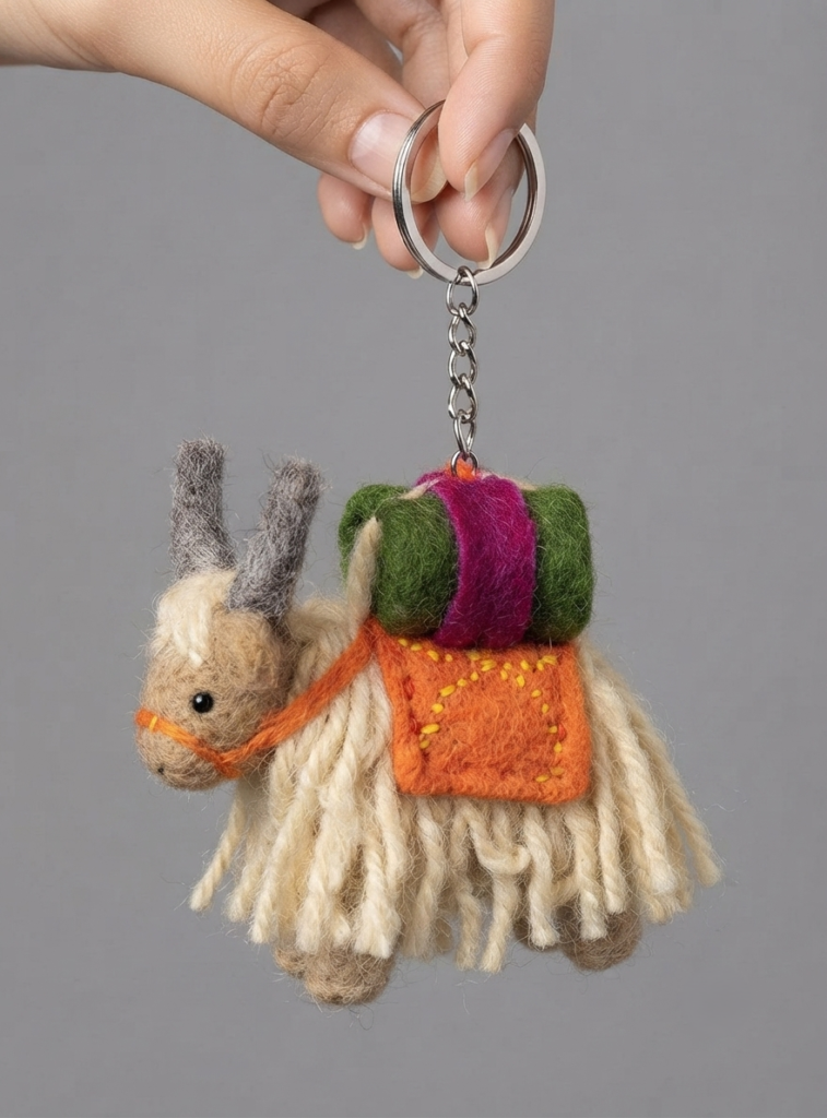 felt small keyring yak
