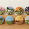Handmade Felt Landscape Fridge Magnet