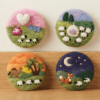 Handmade Felt Landscape Fridge Magnet Set