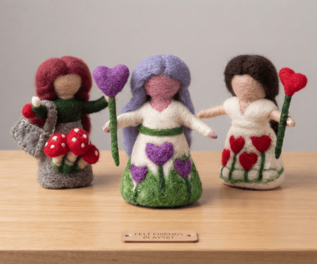 Handmade Felt Fairy Play Set for Children