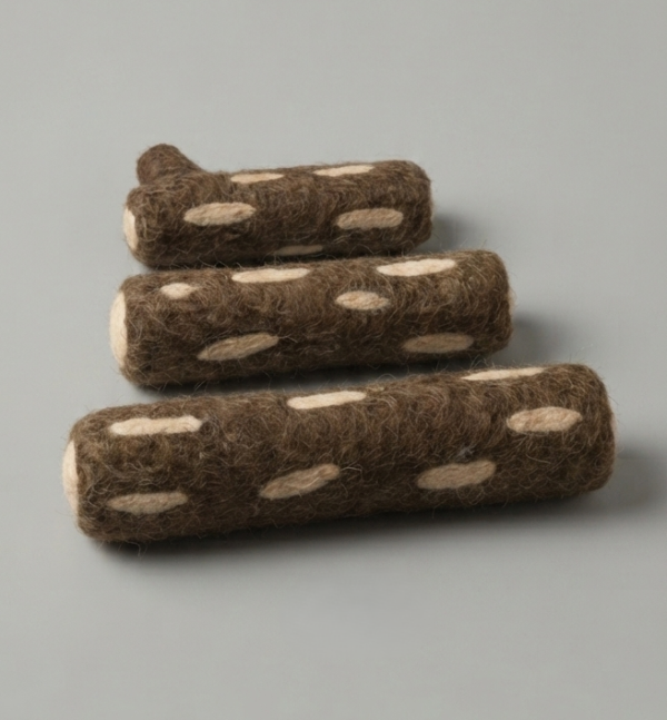 handmade-wood-log-shape-felt-pet-toy
